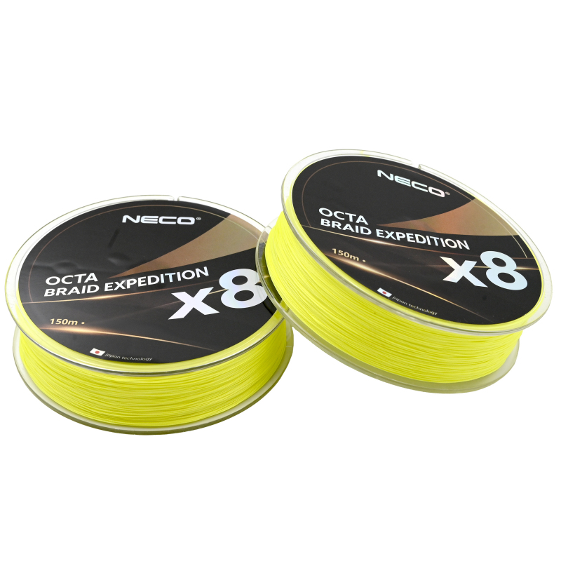 Plecionka Neco Octa Braid Expedition x8 150m 0,10mm - żółta