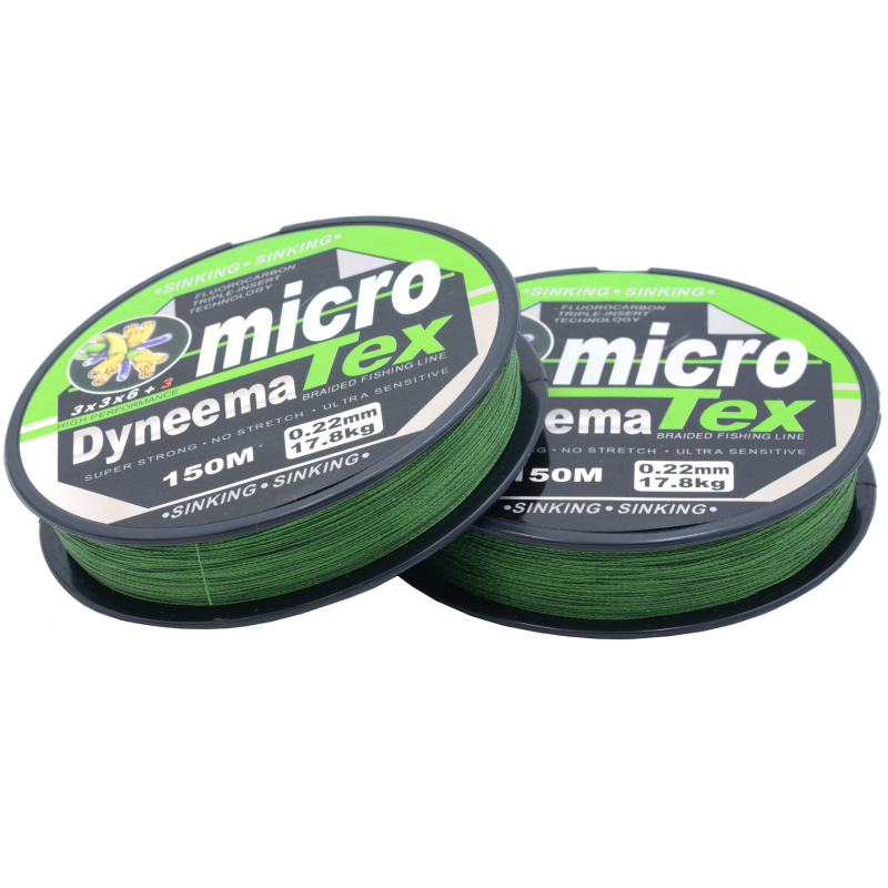 Plecionka Micro Tex Dyneema Zielona 0,16mm