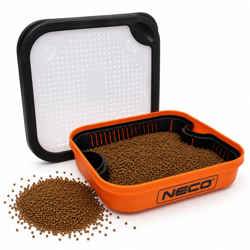 Pojemnik do Moczenia Pelletu Method Feeder Neco S 16x16x5 cm z sitkiem